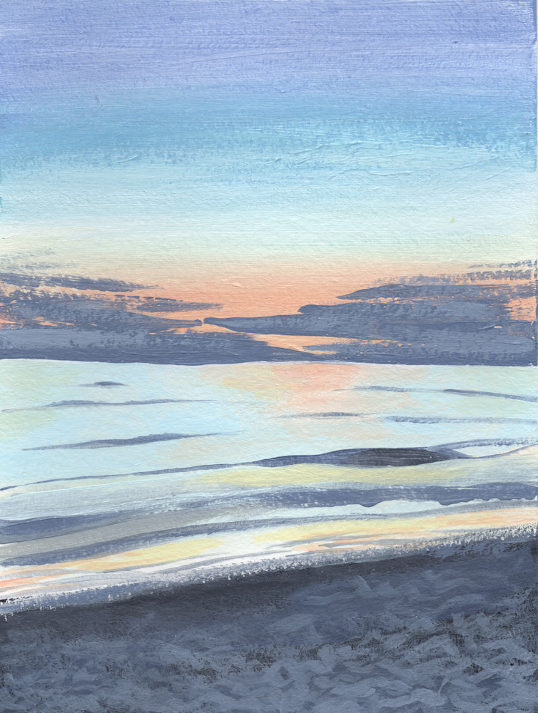 Oceanside Sunset Gradient Art | mariamiller