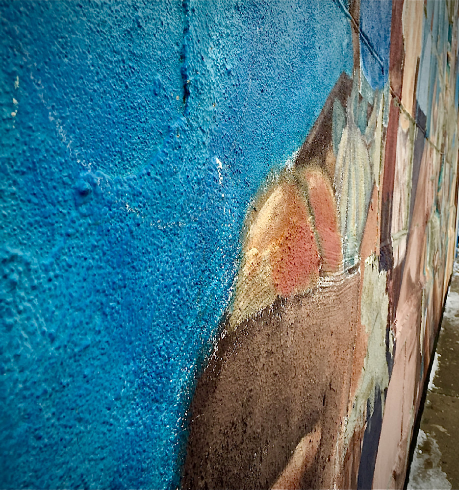 Blue Wall Near The  Old Bagel Store Photography Art | ZaZaCreative Photography