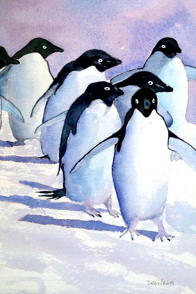Penguin Convention Art | Debbie Lewis Watercolors