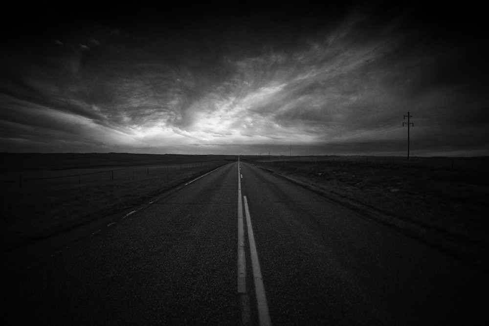 Montana Highway Bw Photography Art | Joel Witte Photography