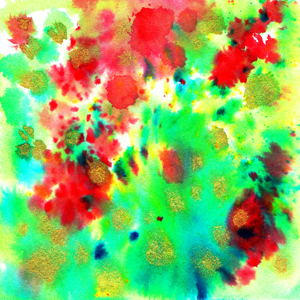 Abstract Art Featuring Red and Green