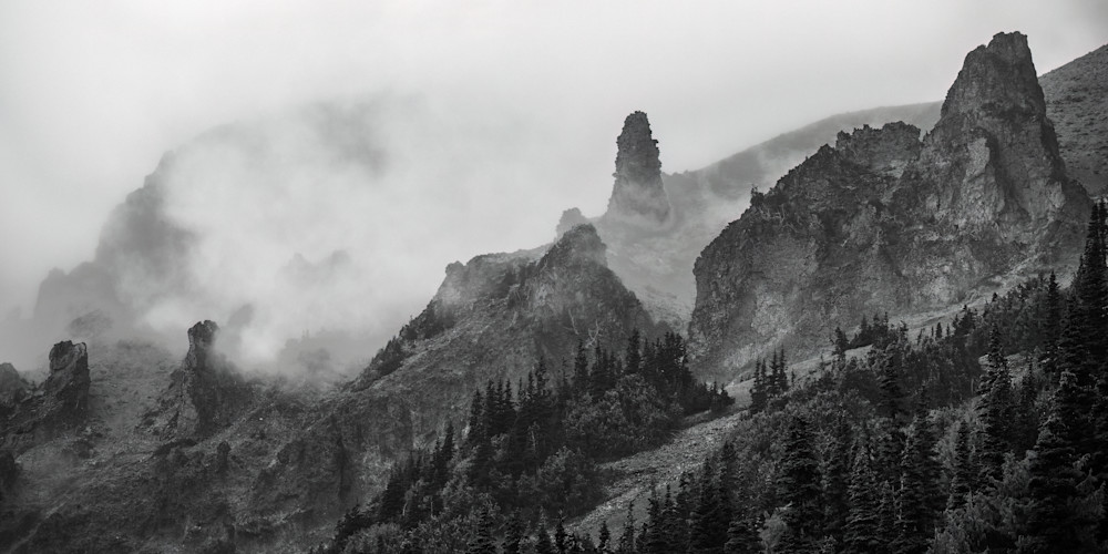 Misty Pinnacles, Glacier Basin Trail, Mt. Rainier, Washington, 2022