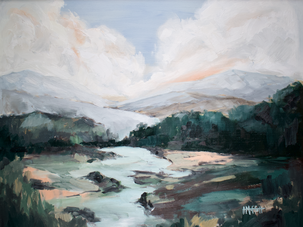 Giclee Art Print - Peaceful Valley Landscape- by contemporary Impressionist April Moffatt