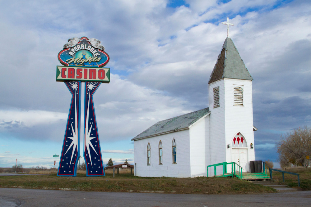 "The Gamble"   The Church And The Casino (Crow Indian Reservation, Montana) Photography Art | Jim Storm Photography