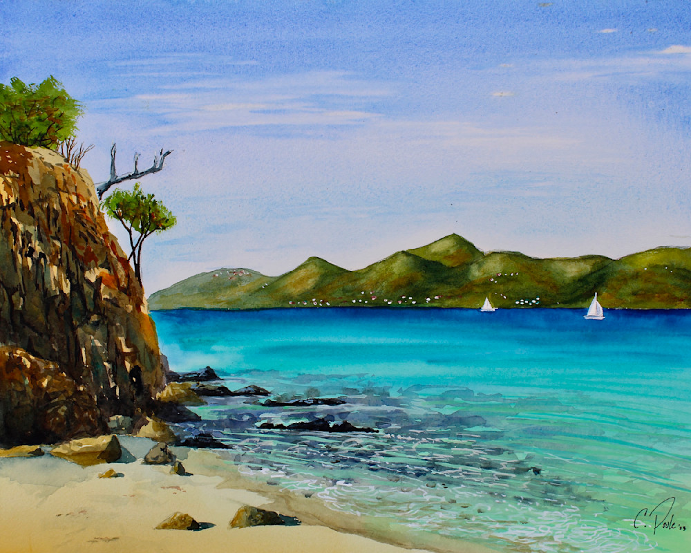 Hansen Bay Beach  Art | Cate Poole Water Colors