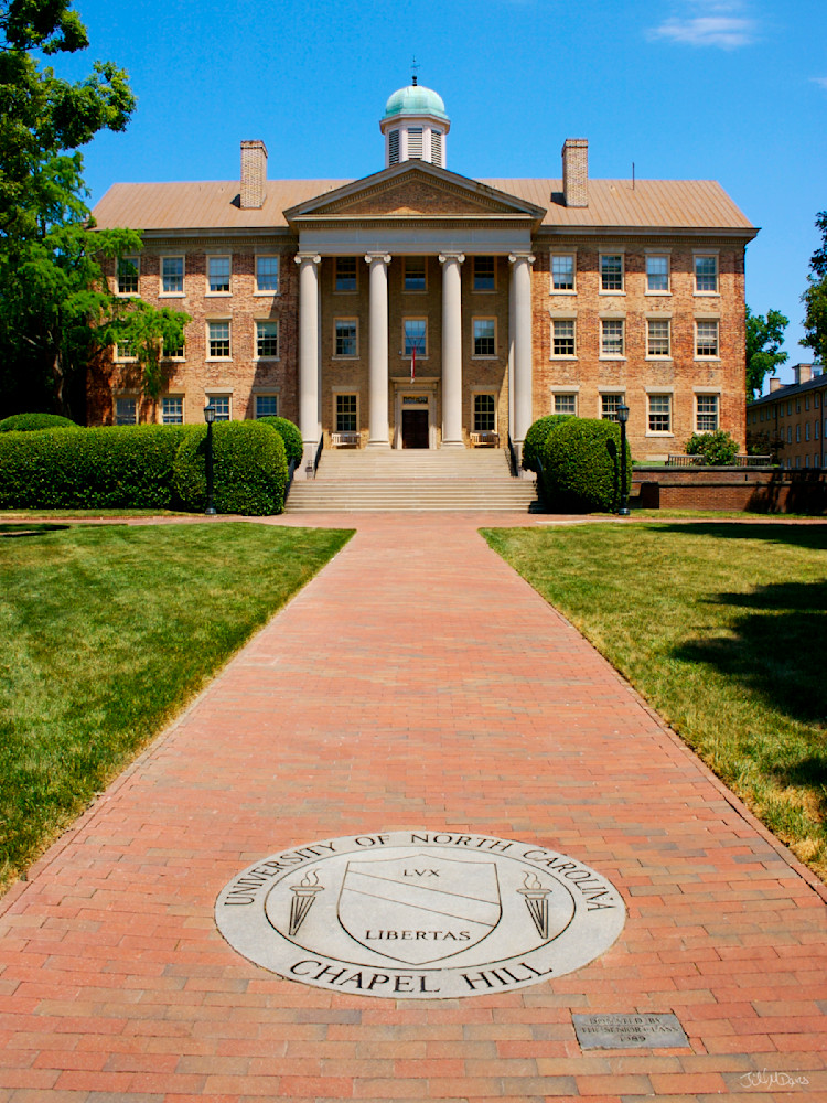 UNC Chapel Hill art - University Seal and South Building photograph