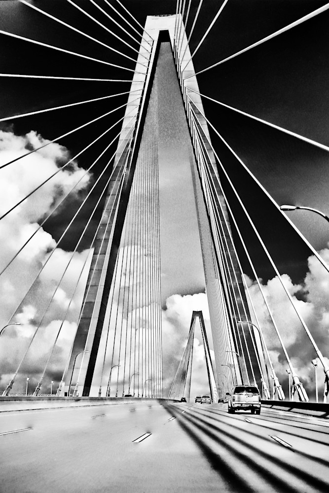 Ravenel Bridge Bw Photography Art | membymaryanne.com