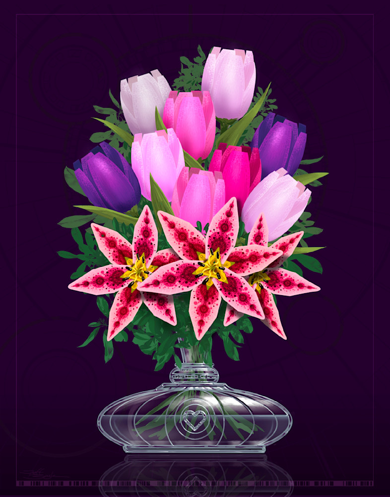 Tulips & Lilies Bouquet Art | Jeff Zugale
