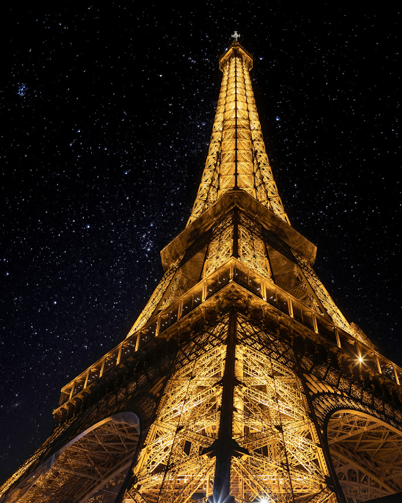 Starry Night At The Eiffel Tower Photography Art | Francois De Melogue