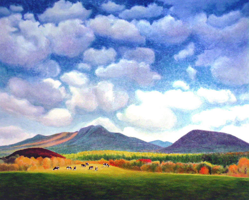 Vermont Field With Cows Art | Alan Falk Art