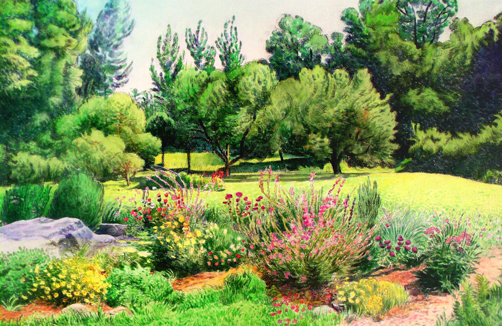 Midsummer Garden In Oxford Art | Alan Falk Art