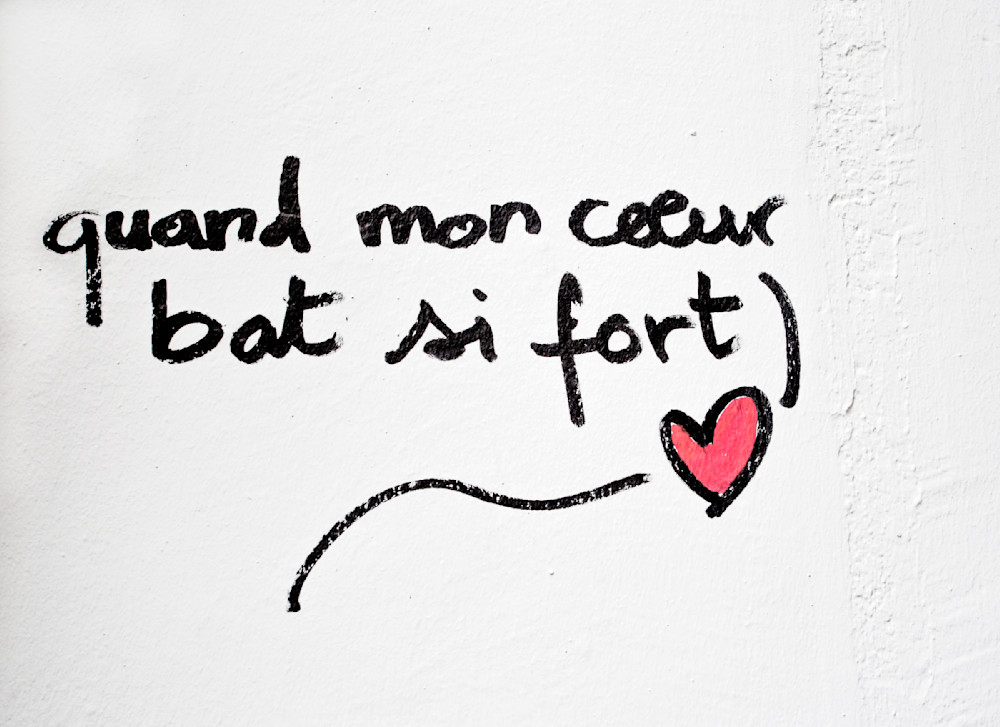Paris Street Art When My Heart Beats So Fast...