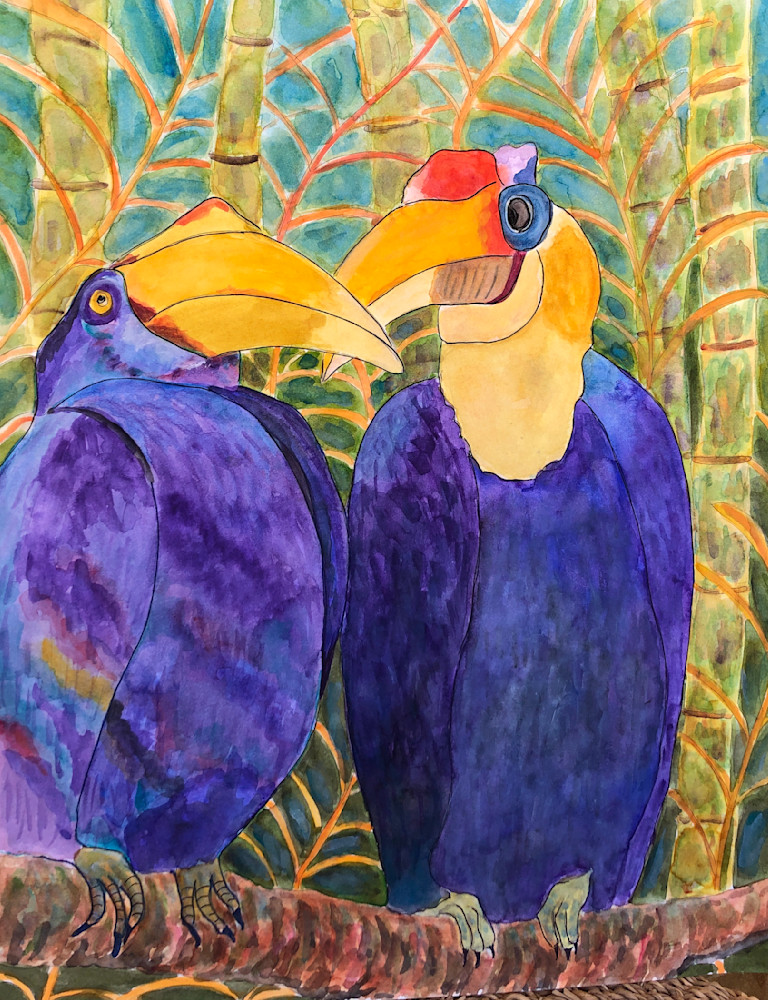 Toucans In Discussion Art | Becki Thomas Art