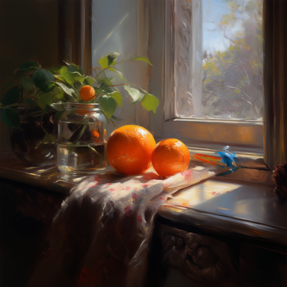 An Orange On A Table Art | Drew Slack Fine Art