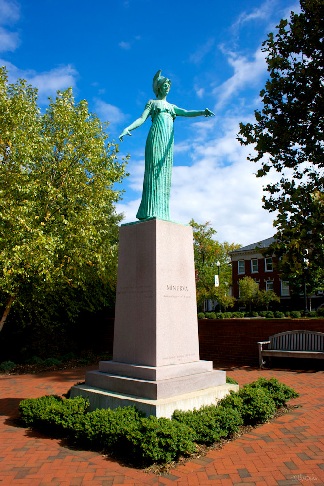 UNC Greensboro art - Photograph of the Minverva Statue