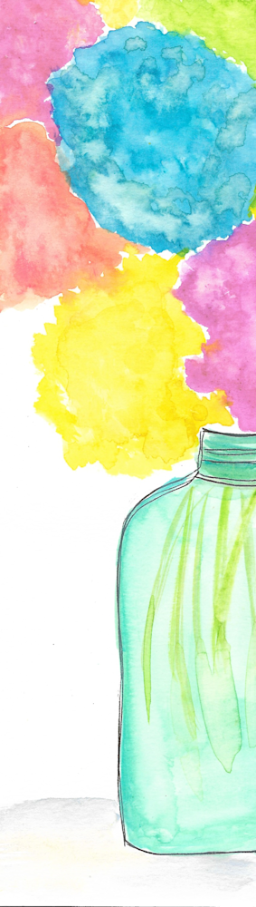 Water Jar And Blooms Art | Melissa Edwards Art