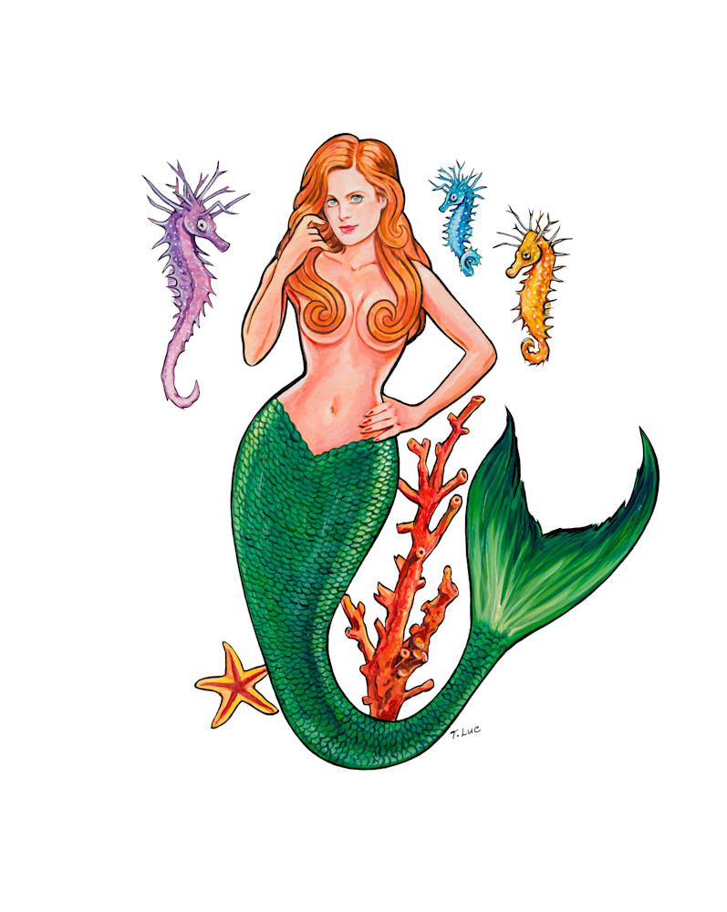 Terry Luc Art - Redhead Mermaid