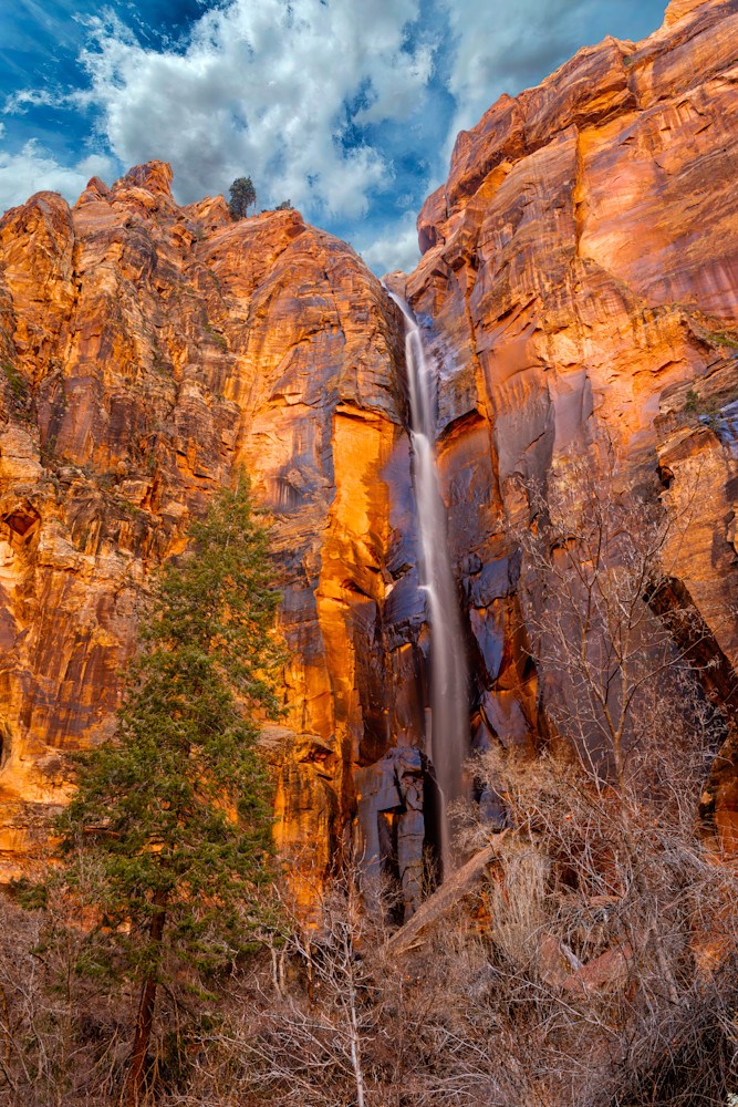 Zion Tunnel View Waterfall Photography Art | Craig Primas Photography