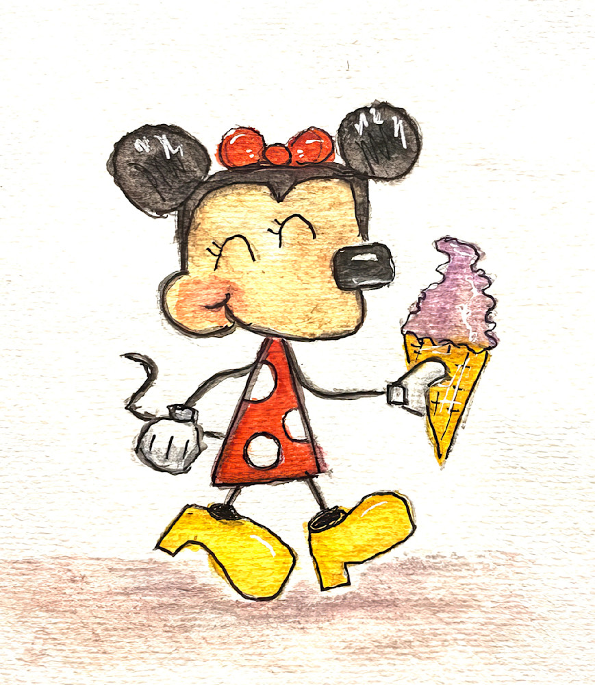 Minnie Screams For Ice Cream Topaz Enhance Art | Tammy Koolbeck