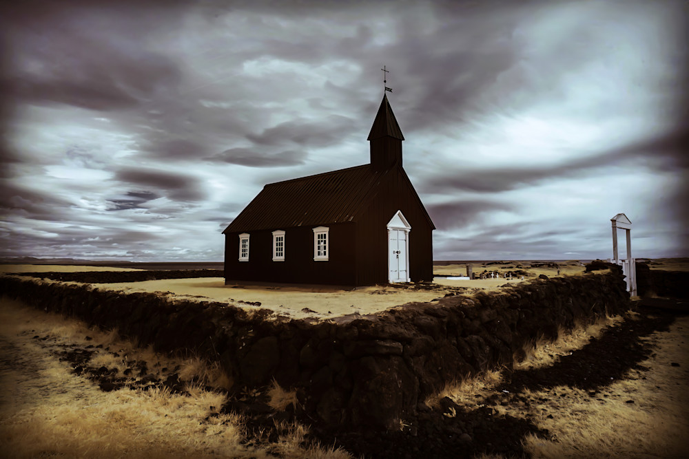 Black Church In Infrared Art | Strati Hovartos