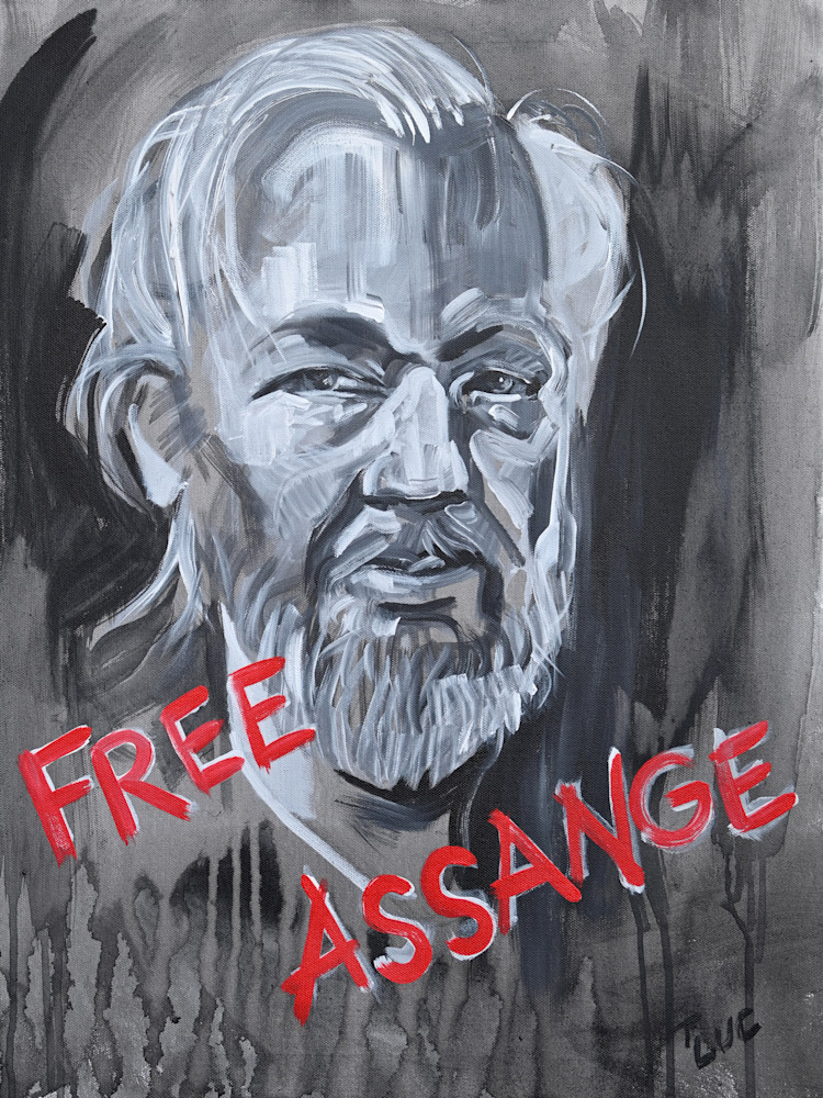 Terry Luc Art - Free Assange