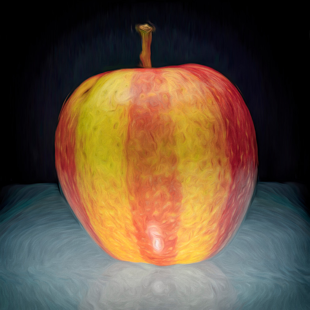 Apple Showing Its Stripes -Sketch and Texture