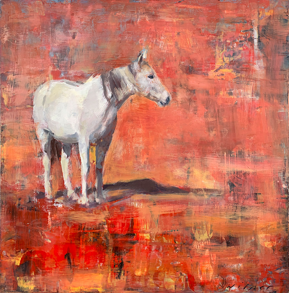Horse On Red Art | Amanda Wilner Art