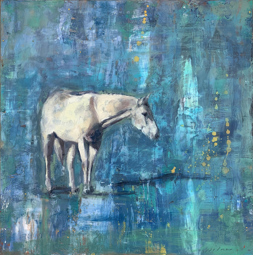 Horse On Blue Art | Amanda Wilner Art