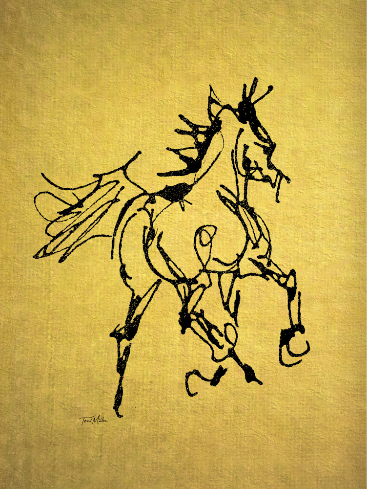 Running Foal Sketch Loose Horses