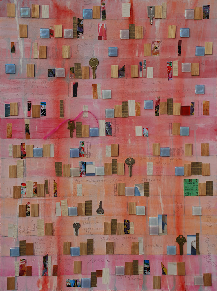Library Of Dreams I, 30"x22", mixed media on wood, Jane Runyeon