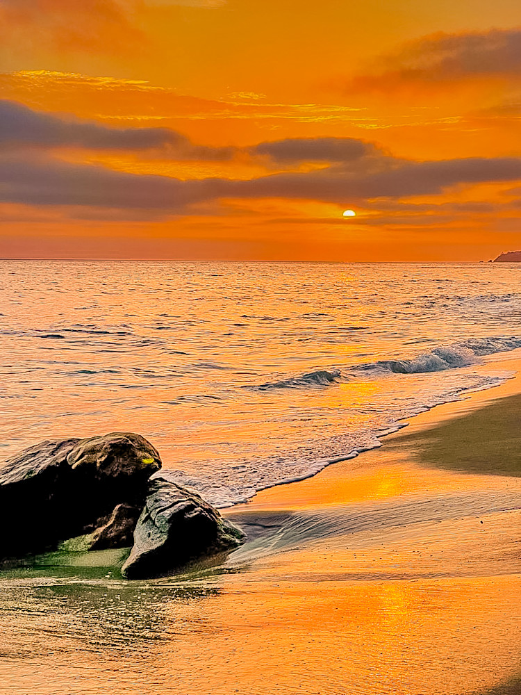 Sunset At Pearl Street Beach Photography Art | NKF Fine ART
