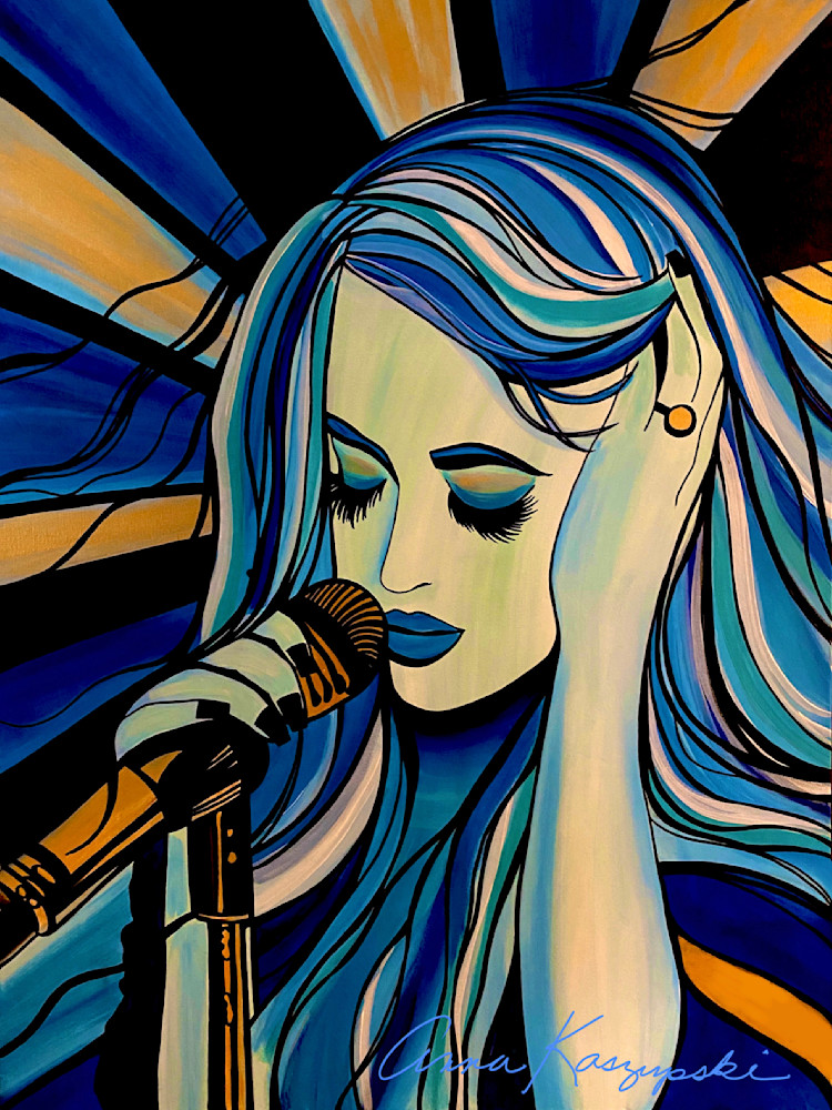 Jazzy Blues Art | Art by Anna K. 