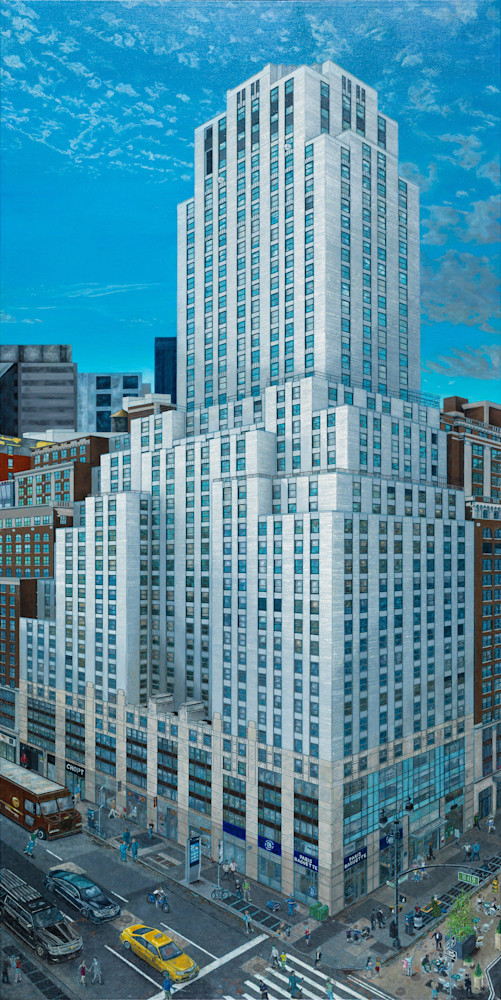 1450 Broadway painting, NewYork City, cityscape, skyscraper 