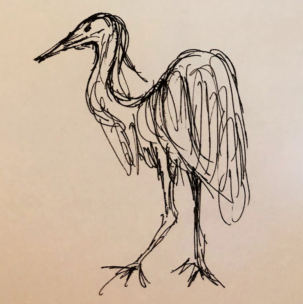 Heron Stance Art | dianawoody