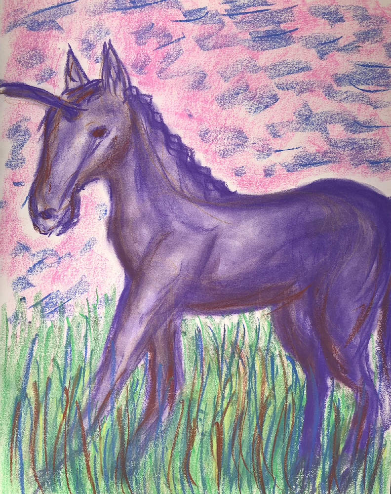 Purple Unicorn Art | dianawoody