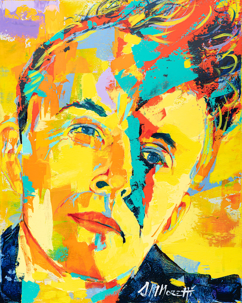 Great American Composer, Harry Partch portrait painting by Al Moretti