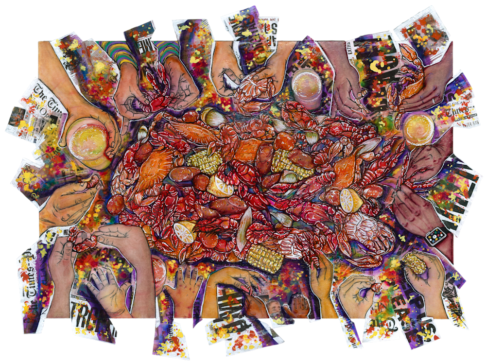 Crawfish Boil Art | Jamila Art Gallery