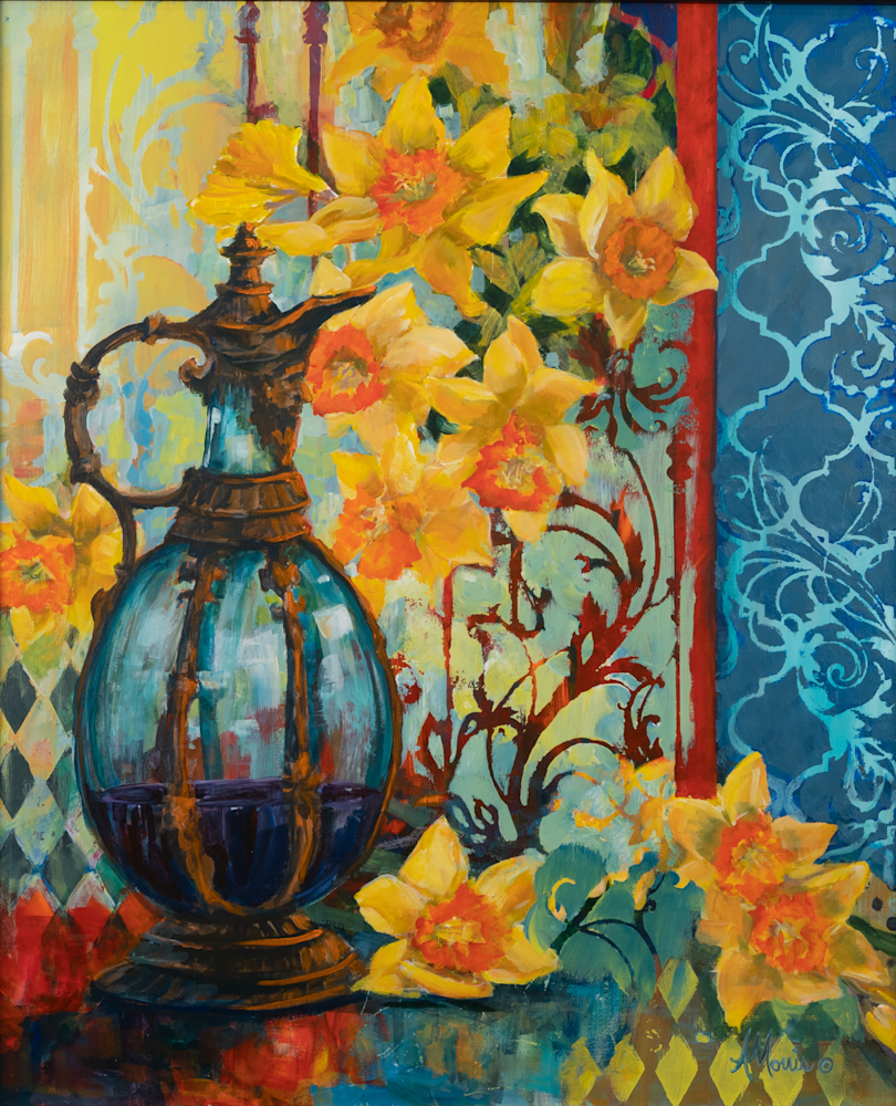 Decantor And Daffodils Art | Andrea Morris