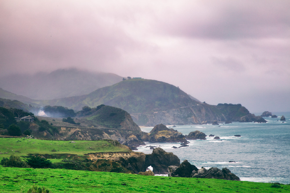 Smoky Landscape from the shores of Big Sur, California