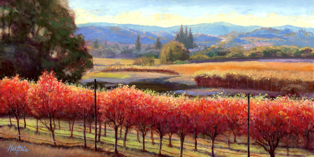 Fall At Hanna Winery Art | Oilartist - Haeffele Fine Art