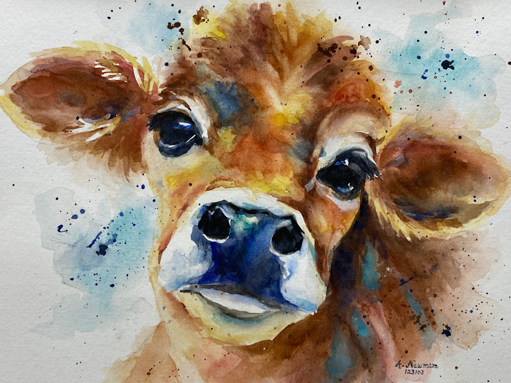 Blue Bell Cow Art | Arlene Newman Designs
