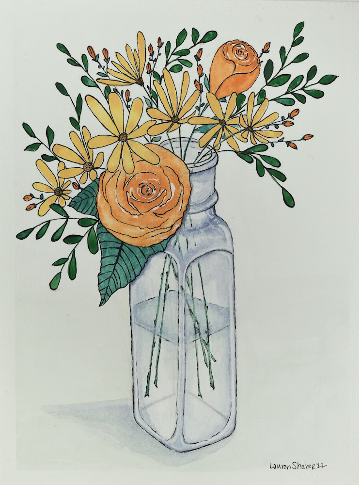 Flowers In A Vase Art | Just A Lauren