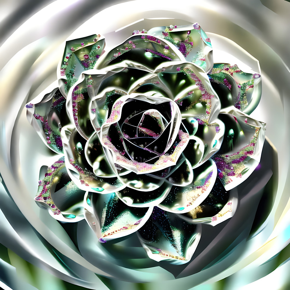 Iridescent Glass Rose Photography Art | Playful Gallery by Rob Harrison