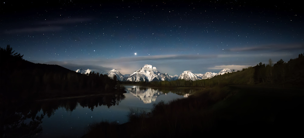 Mt. Moran Moonlight   Grand Teton N.P. Photography Art | LightScapeImagery.com