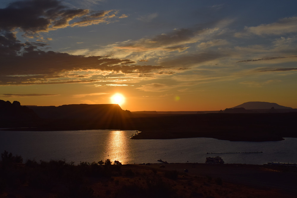 Sunrise At Lake Powell, Arizona, Utah Art | Art By Vasanti 
