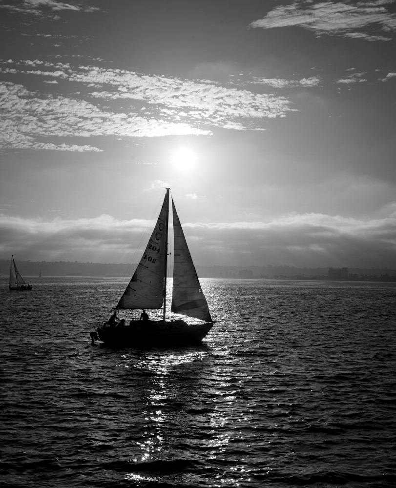 Sun Setting Sailing Photography Art | Camera J Studio