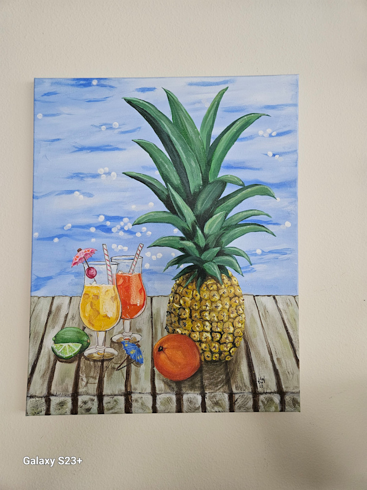 Pineapple Punch 16x20 Art | Tails of Emotion by Karen Whitacre
