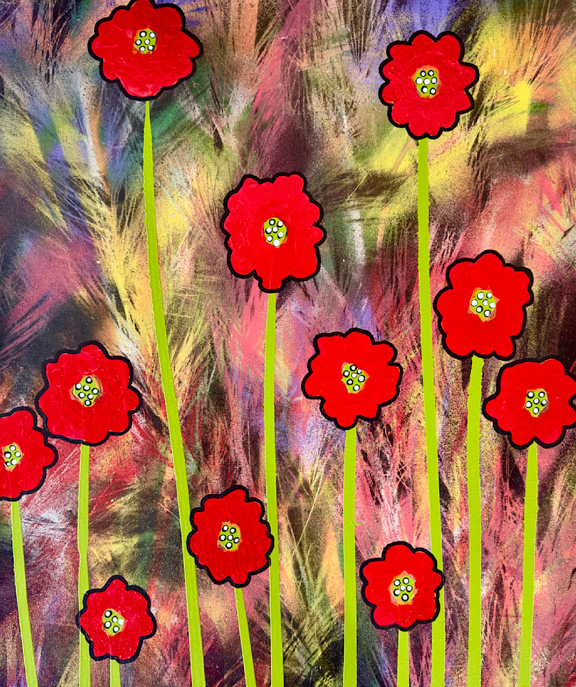 Scarlet Field Art | Kev Von Holt Gallery