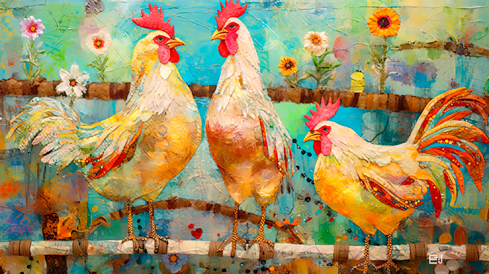 Grandmother's Chickens Art | Eli Jayne