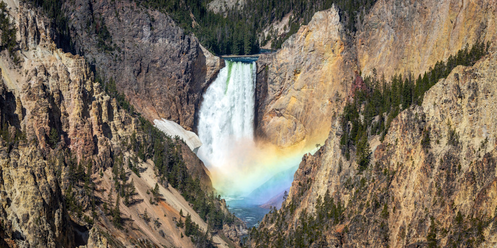  "The Splendor Of Artists Point: Lower Falls And The Enchanting Rainbow" Photography Art | D. Robert Franz Photography